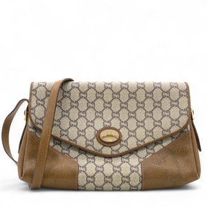 GG Plus Supreme Shoulder Bag Brown Beige