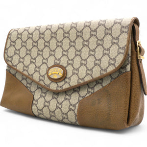 GG Plus Supreme Shoulder Bag Brown Beige