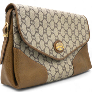 GG Plus Supreme Shoulder Bag Brown Beige