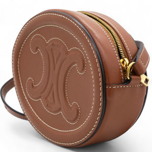 Smooth Cuir Triomphe Oval Bag Tan