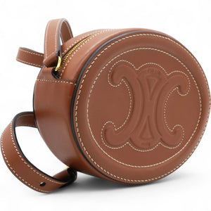 Smooth Cuir Triomphe Oval Bag Tan