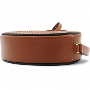 Smooth Cuir Triomphe Oval Bag Tan