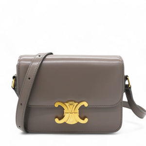 Shiny Leather Triomphe Pebble Teen