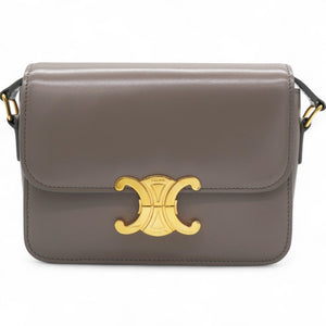 Shiny Leather Triomphe Pebble Teen