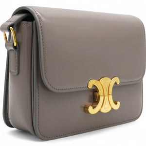 Shiny Leather Triomphe Pebble Teen