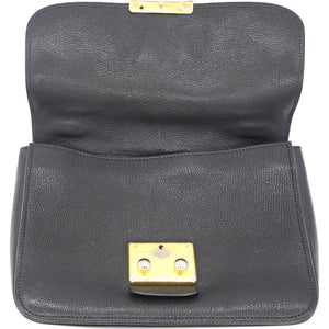 Goatskin Madras Shoulder Bag Black
