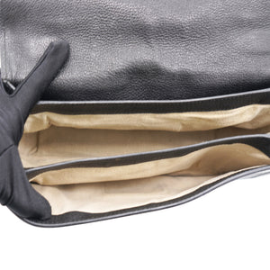 Goatskin Madras Shoulder Bag Black