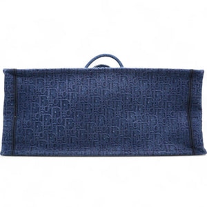 Oblique Denim Book Tote Denim Blue Large