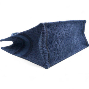 Oblique Denim Book Tote Denim Blue Large