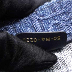 Oblique Denim Book Tote Denim Blue Large