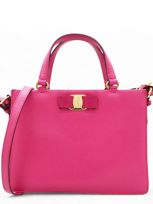 Tracy Bow Tote Saffiano Leather Red