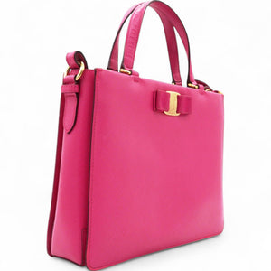 Tracy Bow Tote Saffiano Leather Red