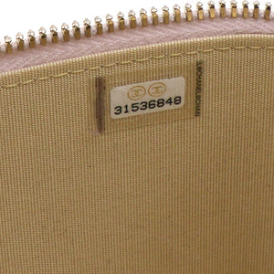 Lambskin Quilted Pearl Crush Small Vanity Case With Chain Lilac