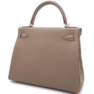 Etoupe Togo Leather Palladium Hardware Kelly 28 Bag