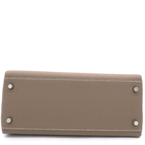 Etoupe Togo Leather Palladium Hardware Kelly 28 Bag