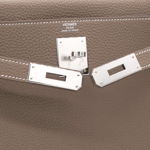 Etoupe Togo Leather Palladium Hardware Kelly 28 Bag