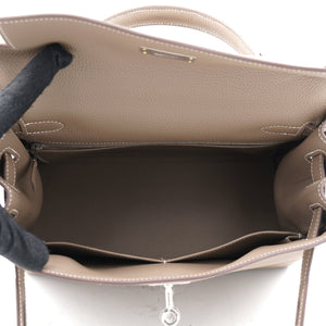 Etoupe Togo Leather Palladium Hardware Kelly 28 Bag