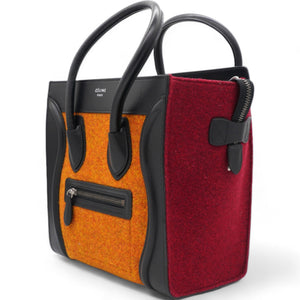 Felt Smooth Calfskin Micro Tri-Color Luggage Orange