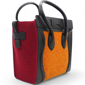 Felt Smooth Calfskin Micro Tri-Color Luggage Orange