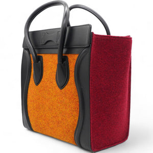 Felt Smooth Calfskin Micro Tri-Color Luggage Orange