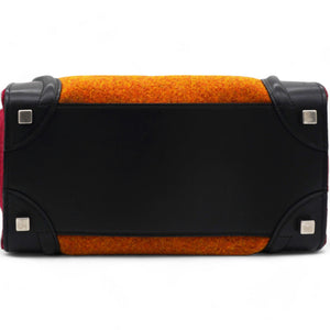 Felt Smooth Calfskin Micro Tri-Color Luggage Orange