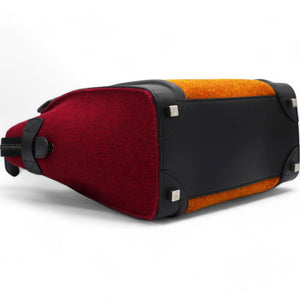Felt Smooth Calfskin Micro Tri-Color Luggage Orange