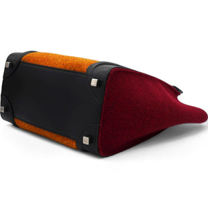 Felt Smooth Calfskin Micro Tri-Color Luggage Orange