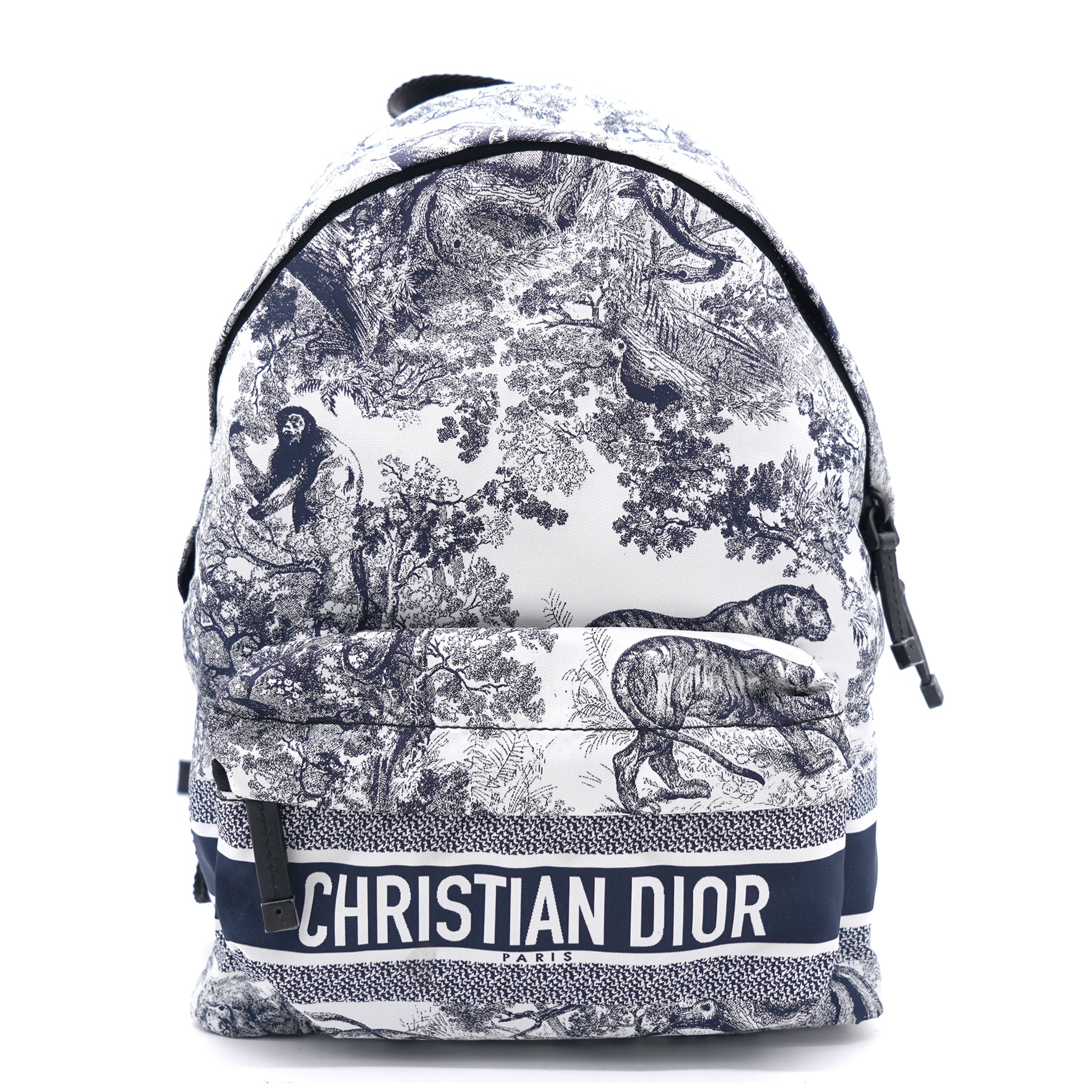 Small Diortravel Backpack Blue Toile De Jouy Reverse Technical Fabric