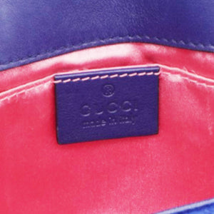 Velvet Matelasse Small GG Marmont Shoulder Bag Cobalt Blue