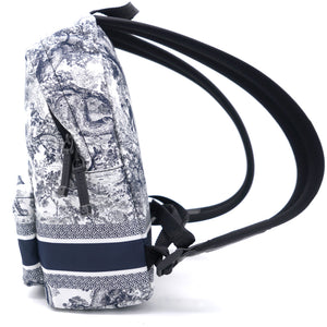 Small Diortravel Backpack Blue Toile De Jouy Reverse Technical Fabric