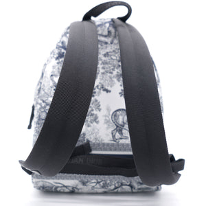 Small Diortravel Backpack Blue Toile De Jouy Reverse Technical Fabric