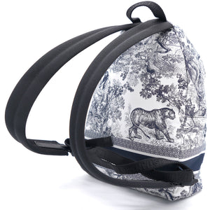 Small Diortravel Backpack Blue Toile De Jouy Reverse Technical Fabric
