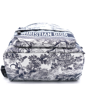 Small Diortravel Backpack Blue Toile De Jouy Reverse Technical Fabric