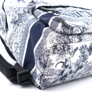 Small Diortravel Backpack Blue Toile De Jouy Reverse Technical Fabric