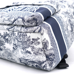 Small Diortravel Backpack Blue Toile De Jouy Reverse Technical Fabric