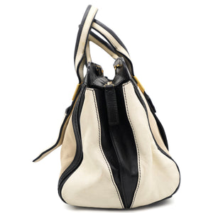 Alice Black and White Top Handle Bag