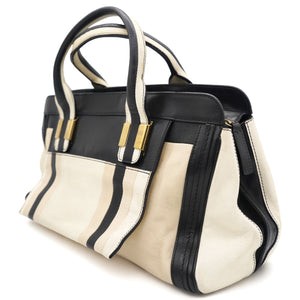 Alice Black and White Top Handle Bag