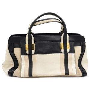 Alice Black and White Top Handle Bag
