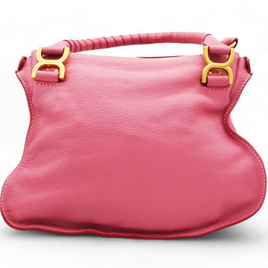 Calfskin Marcie Satchel Paradise Pink