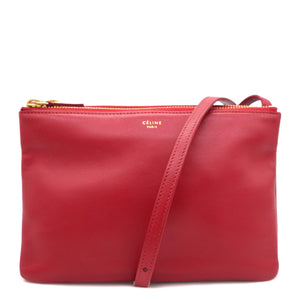 Lambskin Small Trio Crossbody Bag Red