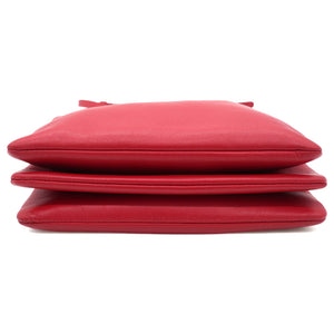 Lambskin Small Trio Crossbody Bag Red