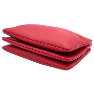 Lambskin Small Trio Crossbody Bag Red