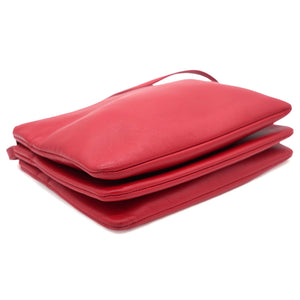 Lambskin Small Trio Crossbody Bag Red