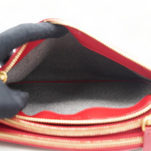 Lambskin Small Trio Crossbody Bag Red