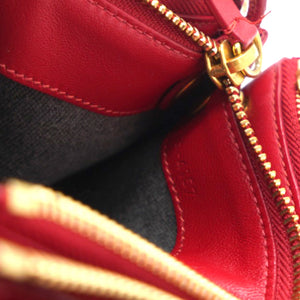 Lambskin Small Trio Crossbody Bag Red