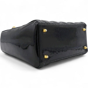 Patent Cannage Medium Lady Dior Black