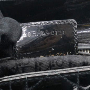 Patent Cannage Medium Lady Dior Black