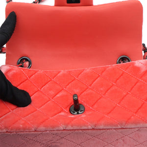 Velvet Quilted Mini Rectangular Flap Peachy Pink