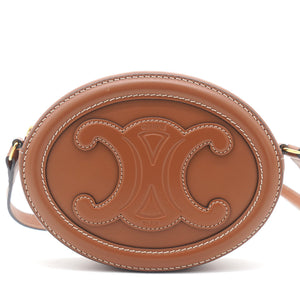 Crossbody Oval Purse Cuir Triomphe In Smooth Calfskin