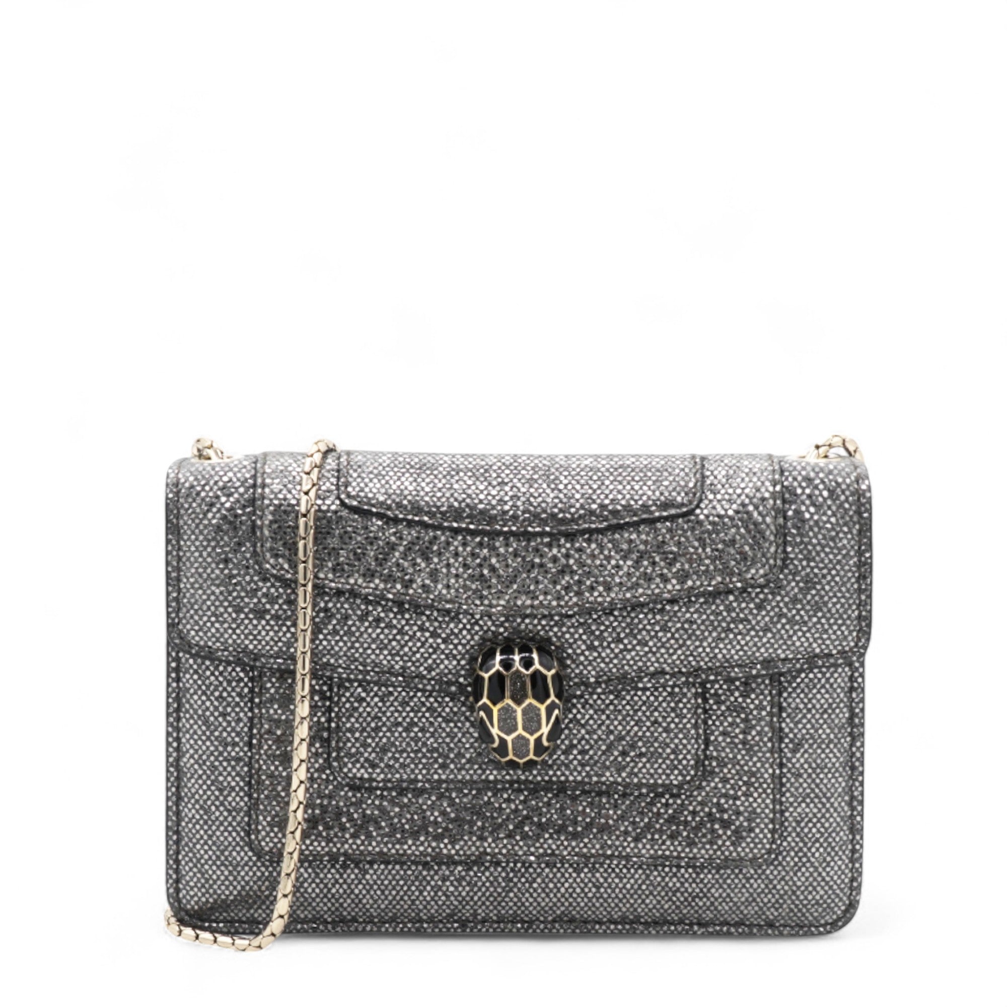 Serpenti Forever Shoulder Bag Silver